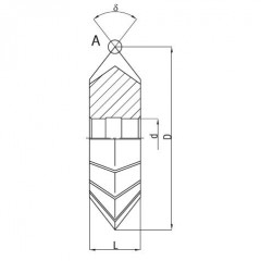 Dovetail cutter 100 90 degrees symmetrical DIN 847 HSS - photo 1