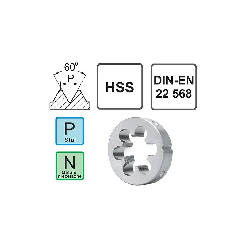 Die M1x0.2 HSS - Die metric - Cutting-tools24.com