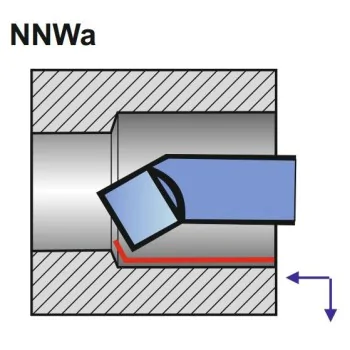 Turning tool NNWa 12X12 SW18 ISO 8R