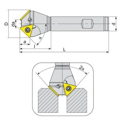 Countersink holder conical 10x31 mm 45 degrees - photo 1