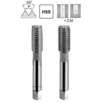 Hand Tap 1/8 inch G DIN 5157/2 HSS