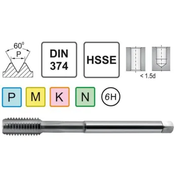 Machine Tap M18X1.25 DIN 374 A HSSE Fra