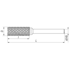 Carbide rotary burr cylindrical front B 0613 M06 - photo 1