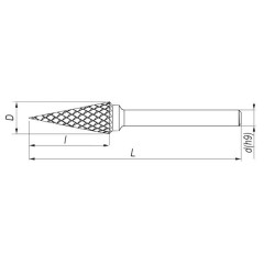 Carbide rotary burr conical sharp M 1020 M06 - Artykuły Techniczne - photo 1