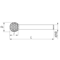 Carbide rotary burr spherical D 1210 M06 - Artykuły Techniczne - photo 1