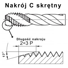 Tap NGMf M4 HSS DIN 357 6H - zdjęcie 4