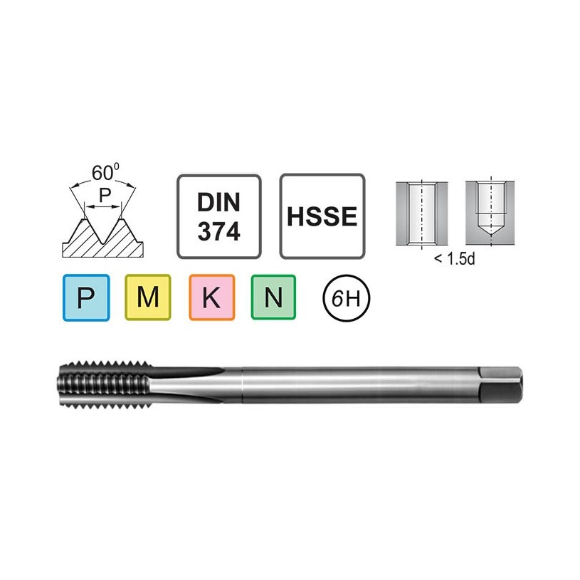 Machine Tap M4X0,5 DIN 374 C HSSE FRA - zdjęcie 2