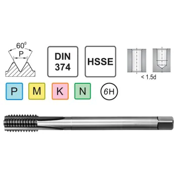 Machine Tap M5X0.5 DIN 374 C HSSE