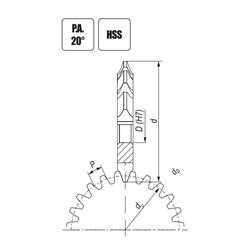 Frez modułowy krążkowy M1,75 NR3 HSS-11511