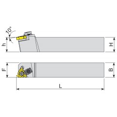 Turning knife for external threads PER 10x10 11 Akko - photo 2