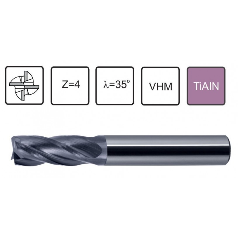 Carbide end mill 5 Z-4 VHM 45 HRC - Cutting-tools24.com - photo 1