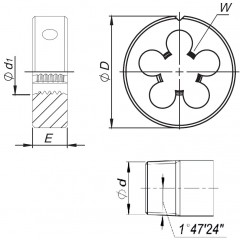 R 1/2 taper inch tapers - HSS IS07/1 Fanar - photo 1