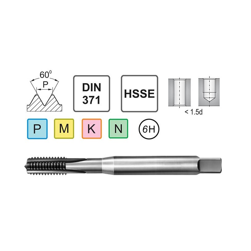 Machine Threader M8 DIN 371 C HSSE Inox - photo 1