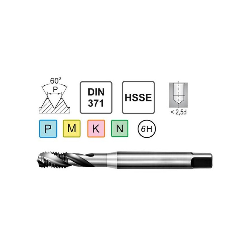 Gwintownik Maszynowy M6 DIN 371/40 C HSSE-50342
