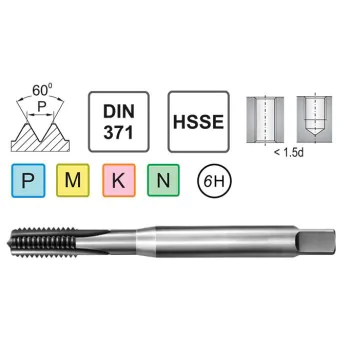 Machine Tap M6 DIN 371 C HSSE