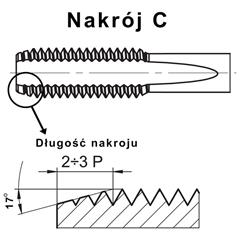 Gwintownik UNC No 10-24 DIN 371 C HSSE-50369