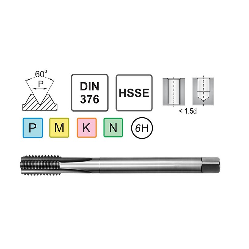 Machine tapping UNC No 10-24 DIN 371 C HSSE