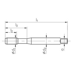 Gwintownik Maszynowy M2,5 DIN 371/40 C HSSE-50526