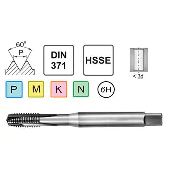 Machine Tap M2.5 DIN 371 B HSS