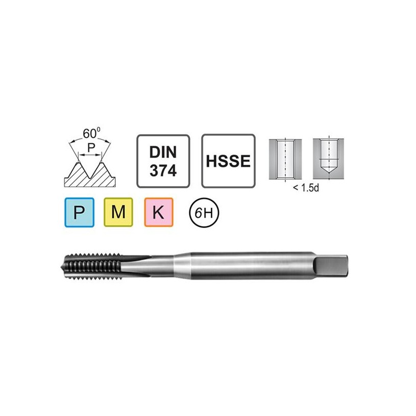 Gwintownik UNC No 8-32 DIN 371 C HSSE-50530