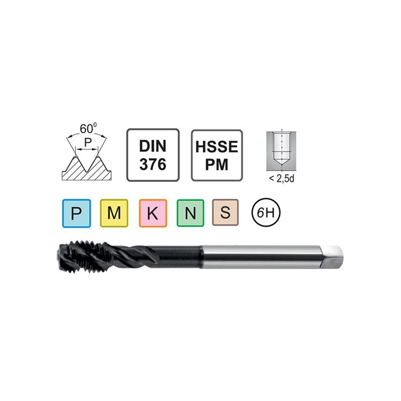 Gwintownik Maszynowy M4 DIN 376/40 C HSSE-PM TC-50569