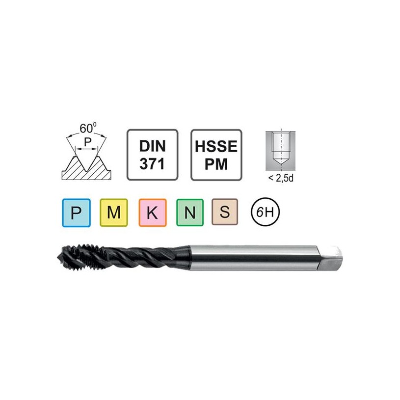 Gwintownik Maszynowy M6 DIN 371/40 C HSSE-PM -50590