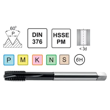 Machine Tap M6 DIN 376 B HSSE-PM FAN TC