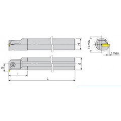 S25 2 mm groove boring knife - Varel - photo 1