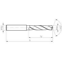 Wiertło VHM 13 3XD DIN 6537 HA Guhring-50760