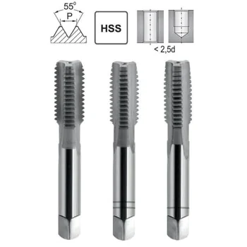 Hand Tap BSW 1/8-40 DIN 352/3 HSS Cztool