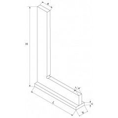 Angle bar with foot 250X165 mm DIN-875 - Locksmith angles - photo 1