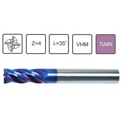 Carbide end mill 4 Z-4 VHM 60 HRC - Hardened Steel