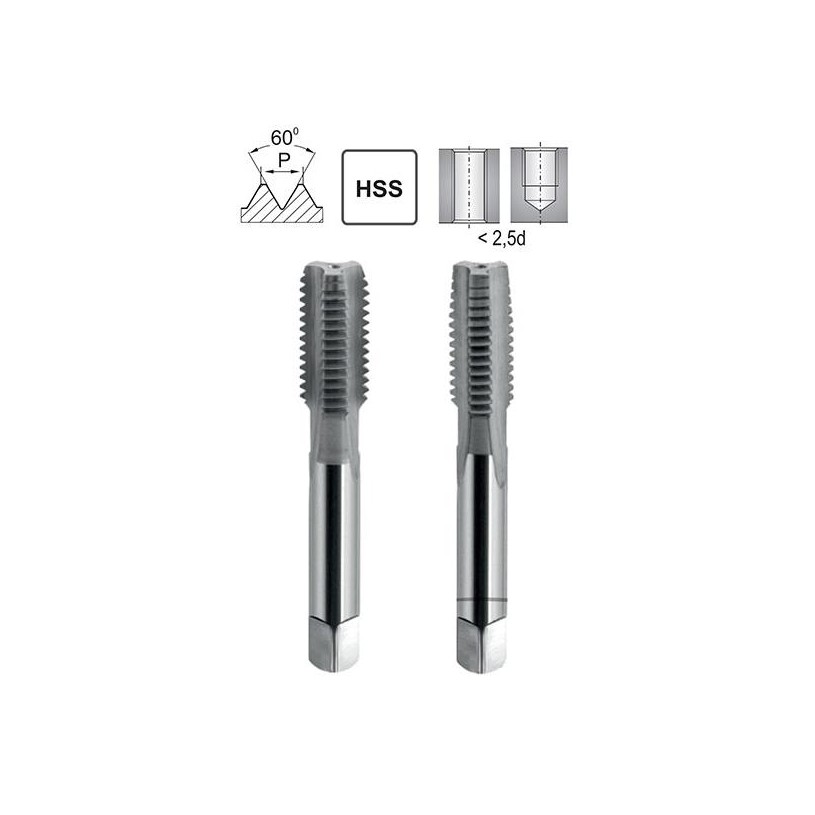 Hand tapping M3.5X0.35 HSS - 2 pieces