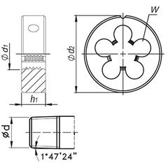 Narzynka NPT 1/2-14 HSS DIN 24230-50197