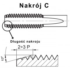 Machine tapping 3/8-24 UNF HSSE Narex - photo 1