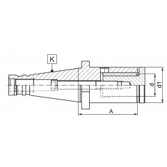 Arbor for ball mill ISO40 16 - Bison-Bial - photo 1