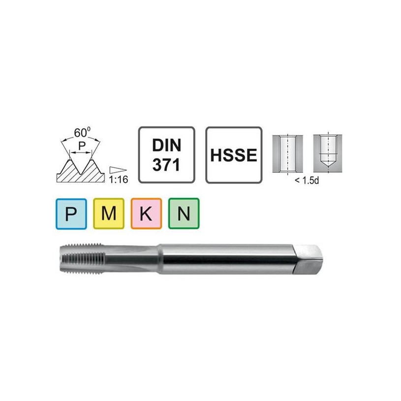 Tapered tapping NPT 1/16-27 C HSSE Fanar