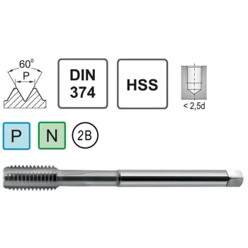 UNF 3/8-24 DIN 374 C HSS Threader