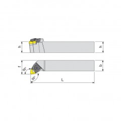 Turning knife MWLNR 25X25 M08 Akko - photo 1