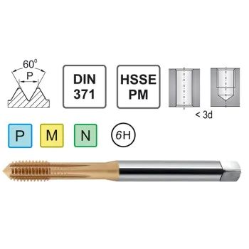 M4 DIN 371 C 6HX SR HSSE-PM WGN TN