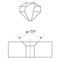 Tapered countersink 37 75 degrees C HSS - photo 1