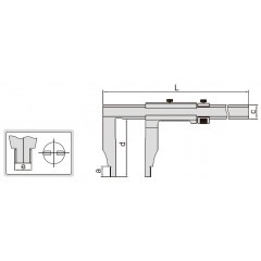 Caliper 400 mm 100 mm 0.02 mm vernier - photo 2