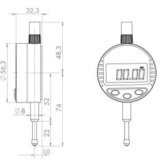 Electronic Clock Sensor 0-12.7 0.01 mm - IP 54 - photo 3