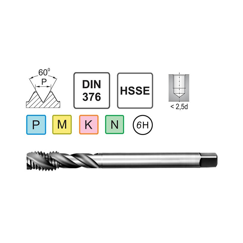 Machine tapping 1-8 UNC HSSE - Torsion DIN 376 - photo 1