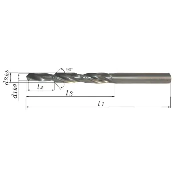 NWAg 11.8/7 pilot drill bit HSS-E TIN (118/90')