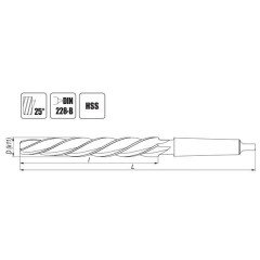 Bridge reamer 23 NRRa DIN 311 HSS - Artykuły Techniczne - photo 1