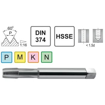 NPTF 1/2-14 DIN 374 C HSSE Fra threader