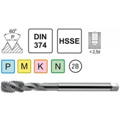 Tapping UN 3 1/2-8 DIN 376 C HSSE