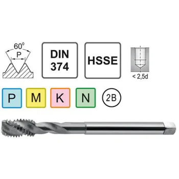 Tapping UN 3 1/2-8 DIN 376 C HSSE