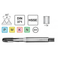 Machine tapping 1/4-20 UNC Inox - DIN 371 Through hole